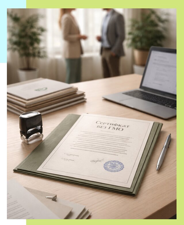 Сертификат без ГМО в Барнауле от 7587 р. оформить срочно Алешин-Брн